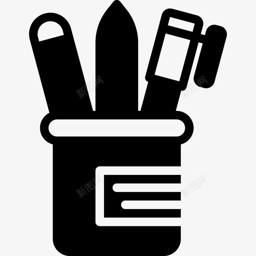 铅笔盒办公室10填充图标svg_新图网 https://ixintu.com 办公室10 填充 铅笔盒