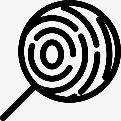 指纹安全图标轮廓svg_新图网 https://ixintu.com 安全图标 指纹 轮廓