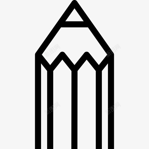 铅笔学校图标2直线svg_新图网 https://ixintu.com 学校图标2 直线 铅笔