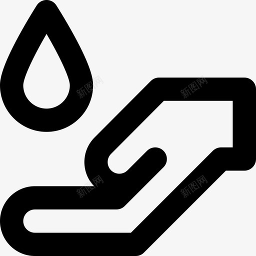 浇水生态设置2线性图标svg_新图网 https://ixintu.com 浇水 生态设置2 线性