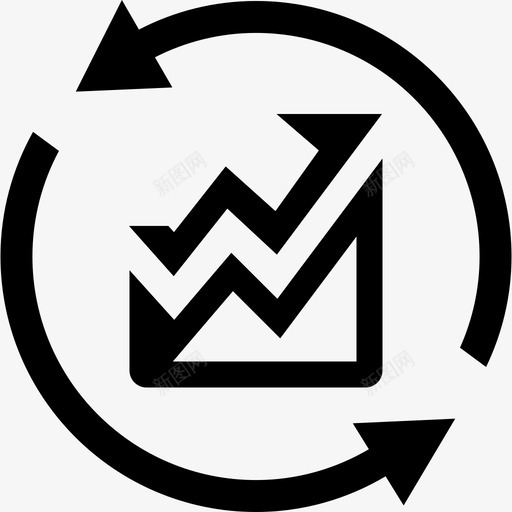 增长业务业绩图标svg_新图网 https://ixintu.com 上升箭头 业务 业绩 增长 趋势