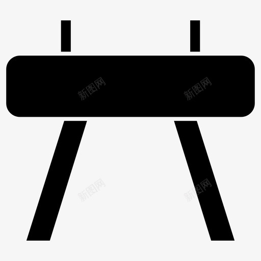 鞍马健身房体操图标svg_新图网 https://ixintu.com 体操 健身字形图标 健身房 鞍马