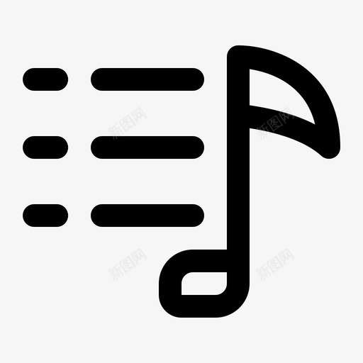 播放列表音乐备忘音乐播放列表图标svg_新图网 https://ixintu.com 播放列表 符号 音乐和多媒体线路图标集 音乐备忘 音乐播放列表