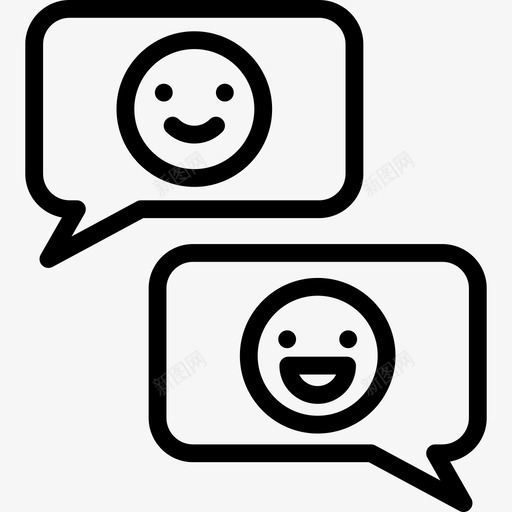 聊天网页标集合线性图标svg_新图网 https://ixintu.com 线性 网页设计图标集合 聊天