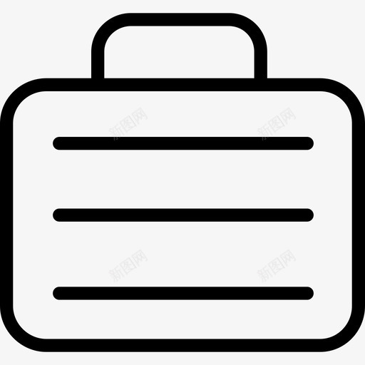 手提箱必需品直线型图标svg_新图网 https://ixintu.com 必需品 手提箱 直线型