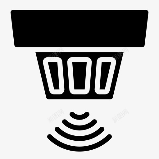 烟雾探测器燃烧火灾图标svg_新图网 https://ixintu.com wifi 火灾 烟雾探测器 燃烧 设备连接牢固