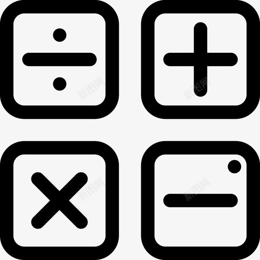 计算器数学符号线性图标svg_新图网 https://ixintu.com 数学符号 线性 计算器