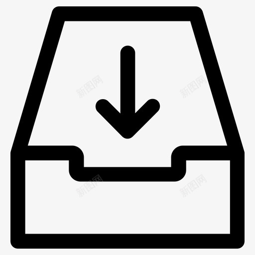 收件箱存档邮箱图标svg_新图网 https://ixintu.com 存档 接收 收件箱 邮件 邮箱