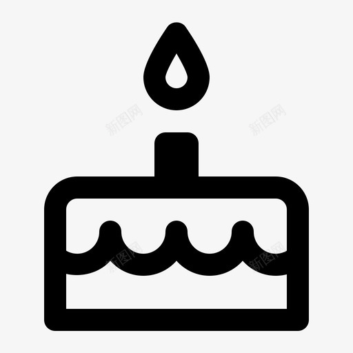 生日蛋糕蜡烛庆祝图标svg_新图网 https://ixintu.com 庆祝 甜蜜 生日蛋糕 美味 蜡烛 食品和饮料线图标集