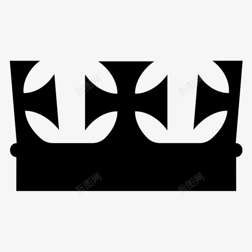皇冠纹章国王图标svg_新图网 https://ixintu.com 国王 王后 皇冠 皇室 纹章