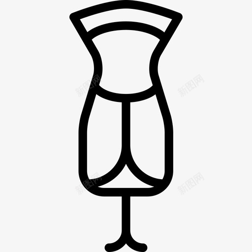 人体模特服装时尚线性图标svg_新图网 https://ixintu.com 人体模特 服装时尚 线性