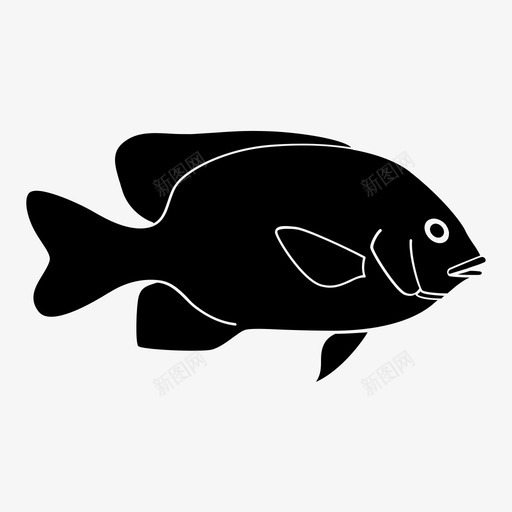 少女鱼海洋礁石图标svg_新图网 https://ixintu.com 少女鱼 水生生物 海洋 礁石
