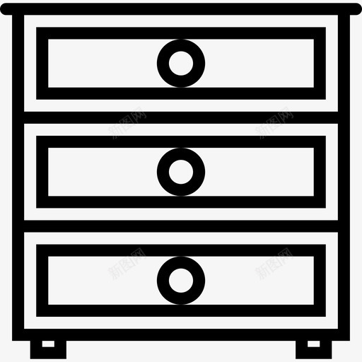 抽屉柜家用套装直线型图标svg_新图网 https://ixintu.com 家用套装 抽屉柜 直线型