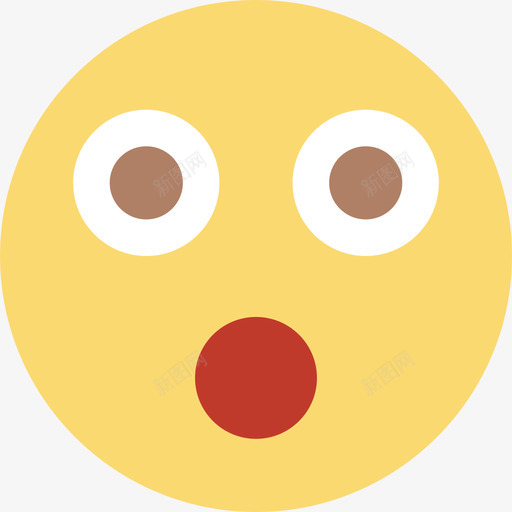 震惊表情设置平淡图标svg_新图网 https://ixintu.com 平淡 表情设置 震惊