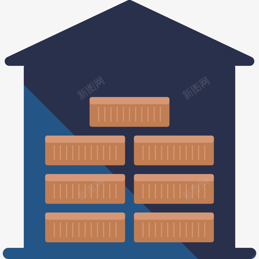 仓库物流配送公寓图标svg_新图网 https://ixintu.com 仓库 公寓 物流配送