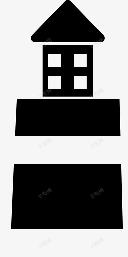 灯塔海岸之家图标svg_新图网 https://ixintu.com 海岸之家 灯塔