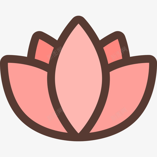 莲花spa图标颜色svg_新图网 https://ixintu.com spa图标 莲花 颜色