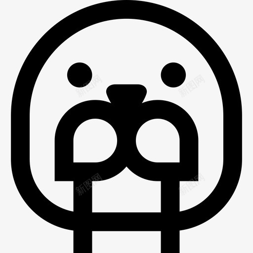 海象动物17直系图标svg_新图网 https://ixintu.com 动物17 海象 直系