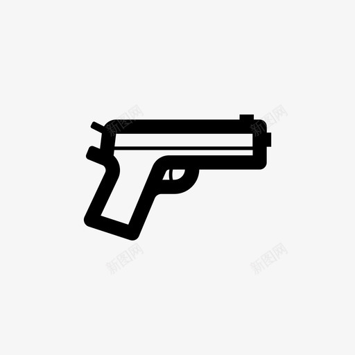 手枪防守保护图标svg_新图网 https://ixintu.com 保护 安全 射击 手枪 筑巢者8 防守
