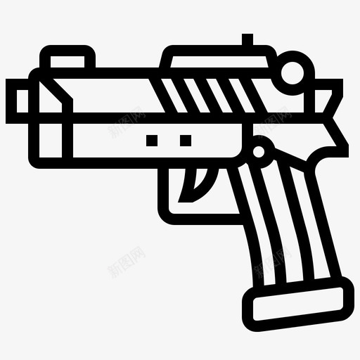 射击枪军事战争图标svg_新图网 https://ixintu.com 军事 军事路线 射击枪 战争 武器