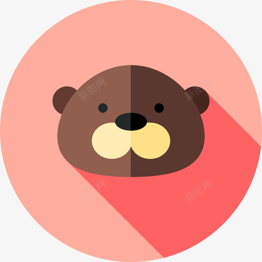 貂皮动物3扁平图标svg_新图网 https://ixintu.com 动物3 扁平 貂皮