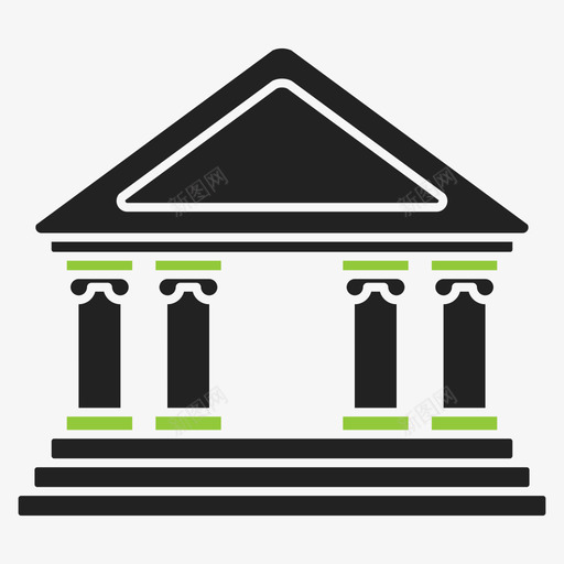 银行大楼商业中央银行图标svg_新图网 https://ixintu.com 中央银行 商业 财产 货币 银行大楼
