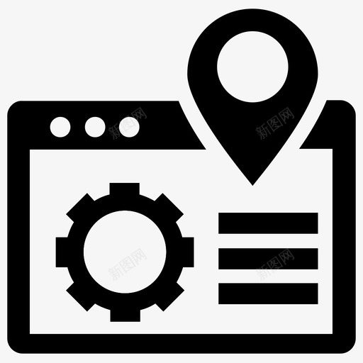 gps软件位置应用程序网络地图图标svg_新图网 https://ixintu.com gps软件 位置应用程序 商业服务字形图标 网络地图