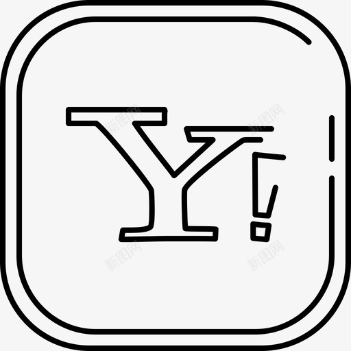 雅虎社交媒体10128px行图标svg_新图网 https://ixintu.com 128px行 社交媒体10 雅虎