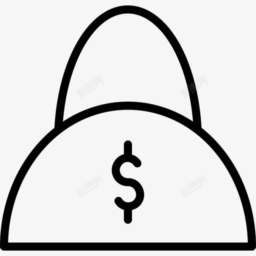 购物袋金融和商务套装直线型图标svg_新图网 https://ixintu.com 直线型 购物袋 金融和商务套装