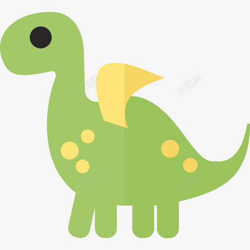 双龙龙龙恐龙套装扁平图标svg_新图网 https://ixintu.com 双龙龙龙 恐龙套装 扁平