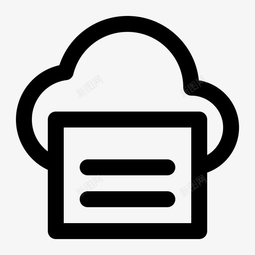 云打印概念主机图标svg_新图网 https://ixintu.com 主机 云打印 互联网 概念 网络和通信线路图标集