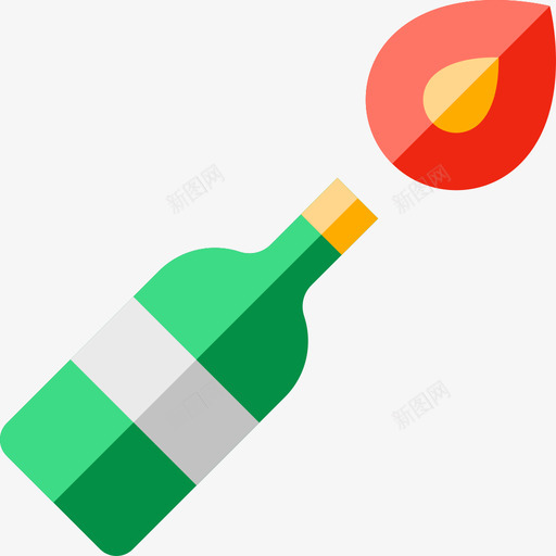 燃烧弹鸡尾酒武器5扁平图标svg_新图网 https://ixintu.com 扁平 武器5 燃烧弹鸡尾酒