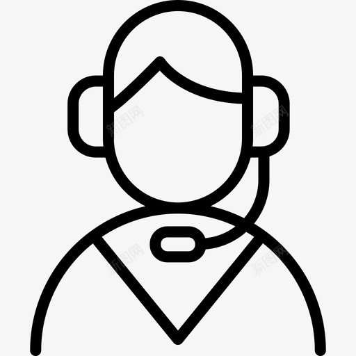 客户服务呼叫中心咨询图标svg_新图网 https://ixintu.com 医药黑易第2部分 呼叫中心 咨询 客户服务 支持 耳机