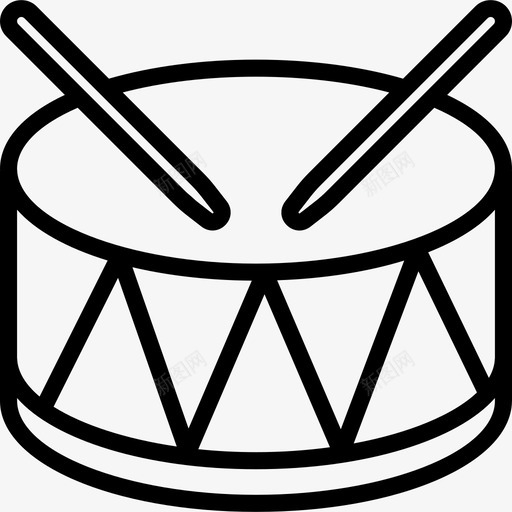 鼓音乐集2线性图标svg_新图网 https://ixintu.com 线性 音乐集2 鼓