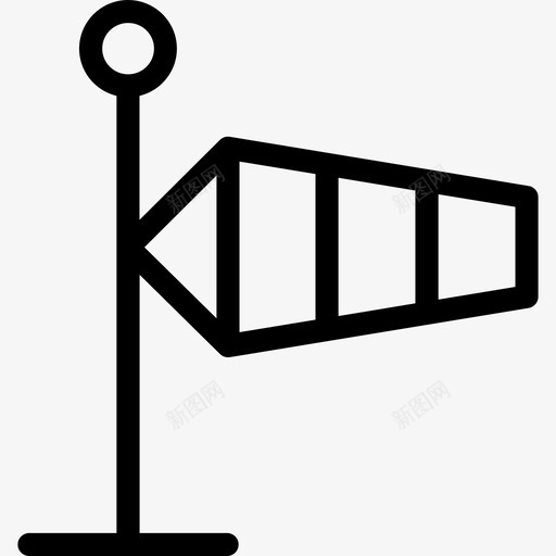 气袋天气图标汇编线性svg_新图网 https://ixintu.com 天气图标汇编 气袋 线性