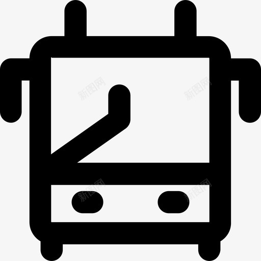 巴士交通元素粗体圆形图标svg_新图网 https://ixintu.com 交通元素 巴士 粗体圆形