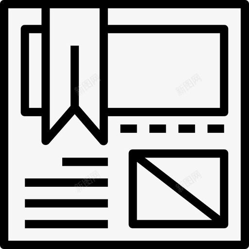 书签在线营销2线性图标svg_新图网 https://ixintu.com 书签 在线营销2 线性