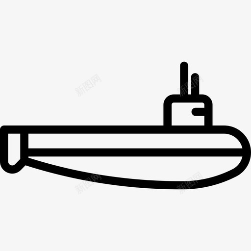 潜艇武器3直线型图标svg_新图网 https://ixintu.com 武器3 潜艇 直线型