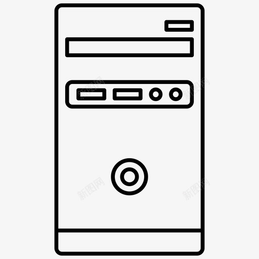 电脑个人电脑电子产品轮廓图标svg_新图网 https://ixintu.com 个人电脑 电子产品轮廓图标 电脑