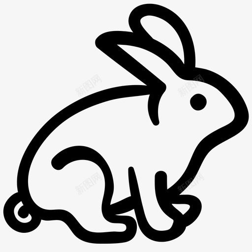 兔子庆祝装饰图标svg_新图网 https://ixintu.com 兔子 动物群 庆祝 装饰 食物轮廓涂鸦