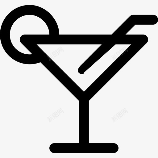 马提尼12号食物黑色图标svg_新图网 https://ixintu.com 12号食物 马提尼 黑色