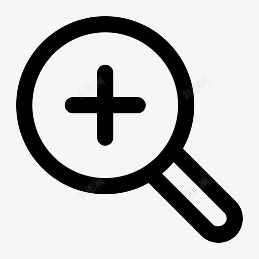 放大细节查找图标svg_新图网 https://ixintu.com 搜索 放大 放大镜 查找 用户界面线图标集 细节