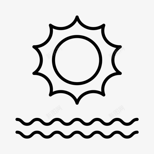夏天海滩海边图标svg_新图网 https://ixintu.com 假期 夏天 海滩 海边 阳光