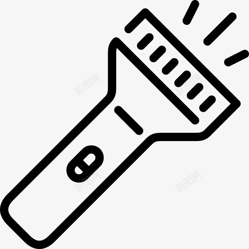 手电筒探险队直线型图标svg_新图网 https://ixintu.com 手电筒 探险队 直线型