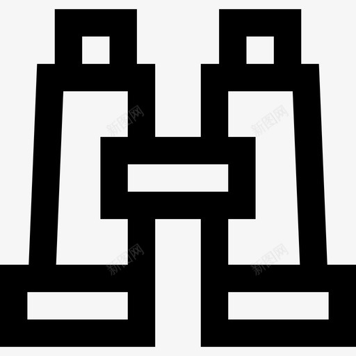 双筒望远镜野营和设备直线型图标svg_新图网 https://ixintu.com 双筒望远镜 直线型 野营和设备