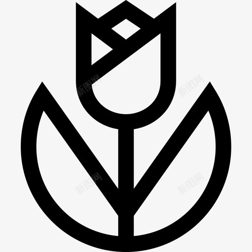 郁金香生态收集线性图标svg_新图网 https://ixintu.com 生态收集 线性 郁金香