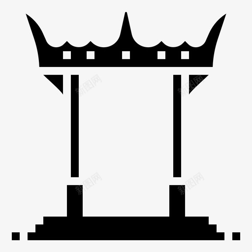巨大的秋千建筑地标图标svg_新图网 https://ixintu.com 地标 巨大的秋千 建筑 泰国 泰国符号字形