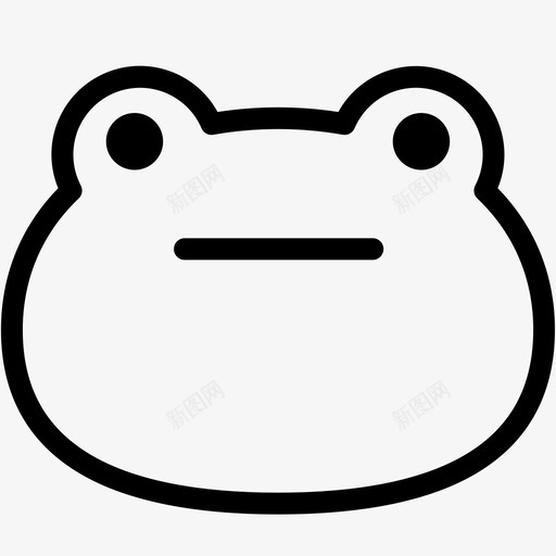 中性表情情绪图标svg_新图网 https://ixintu.com 中性 情绪 感觉 表情 青蛙 青蛙表情线