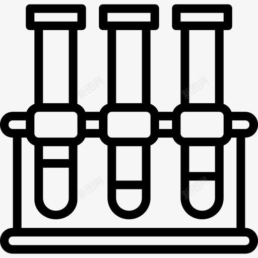 试管科学8线性图标svg_新图网 https://ixintu.com 科学8 线性 试管