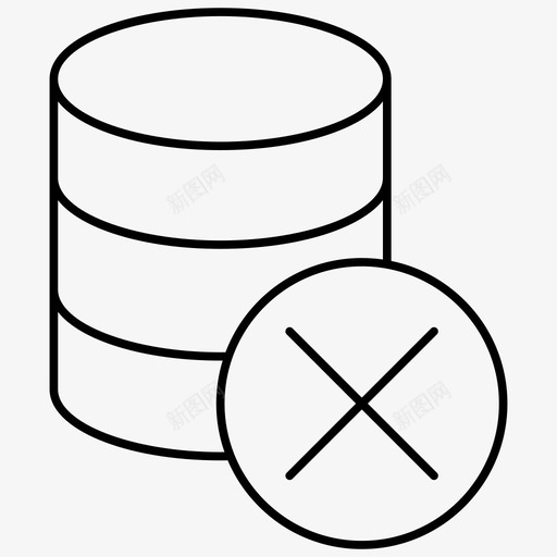 删除数据库网站托管大纲图标svg_新图网 https://ixintu.com 删除数据库 网站托管大纲图标